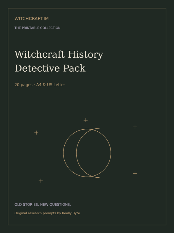 Witchcraft History Detective Pack — original cover design