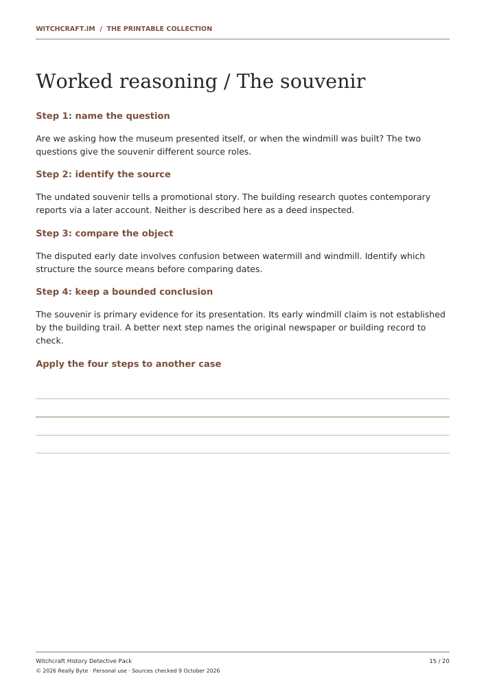 Witchcraft History Detective Pack — actual interior page preview 2