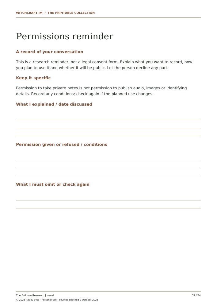 The Folklore Research Journal — actual interior page preview 1